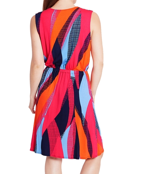 Color Block Wrap Beach Dress - Picture 2 of 3